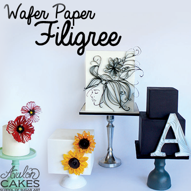 Wafer Paper Flower Tutorial + Basketweave Cake